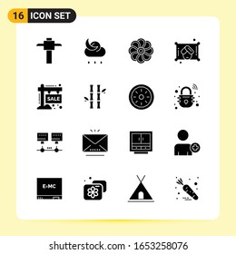 16 Creative Icons for Modern website design and responsive mobile apps. 16 Glyph Symbols Signs on White Background. 16 Icon Pack.