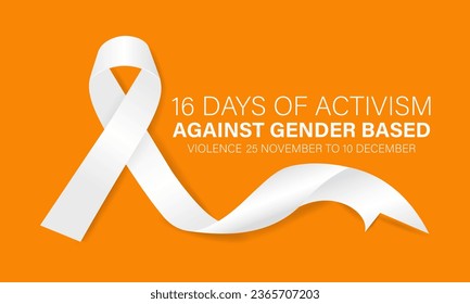 16 Days of Activism Against Gender-Based Violence.  November 25 to December 10 .Background, banner, card, poster, template. Vector illustration.