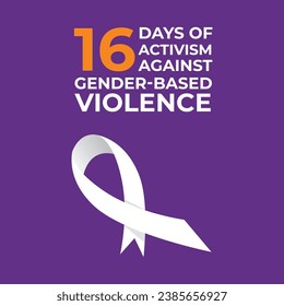 16 Days of Activism against gender-based violence. Concept of Gender based violence. Vector illustration design