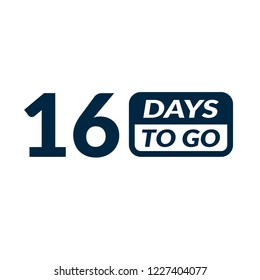 16 days to go sign