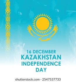 16 de dezembro Kazakhstan Independence Day Flag Map