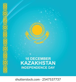 16 de dezembro Kazakhstan Independence Day Flag Map