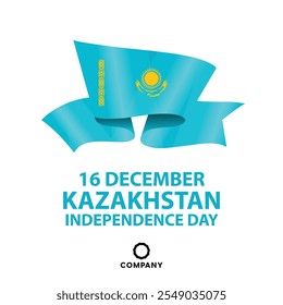 16 de dezembro Kazakhstan Independence Day Flag Map