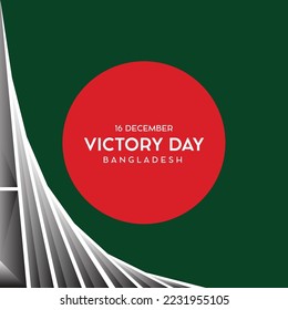 16 December Victory Day Bangladesh Vector Illustration with National Martyrs' Monument called Sriti Shoudho.
Victory Day Banner, Poster, Greeting Card Template Design. Victory Day Background