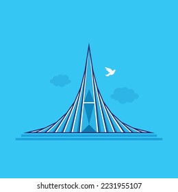 16 December Victory Day Bangladesh Vector Illustration with National Martyrs' Monument called Sriti Shoudho.
Victory Day Banner, Poster, Greeting Card Template Design. Victory Day Background