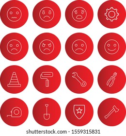 16 decent icon sheet of universal
