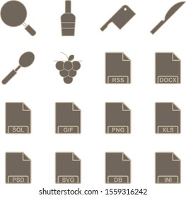  16 decent icon sheet of universal
