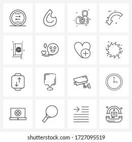 16 Editable Vector Line Icons and Modern Symbols of direction; snail; image; photo Vector Illustration