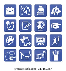 16 Education Signs. (Vector) For web site design and mobile apps.