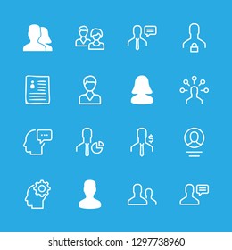 16 experience icons with users and curriculum in this set