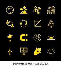 16 field icons with corn and happy in this set