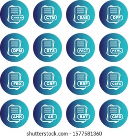  16 File Format Icons Sheet design
