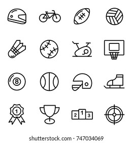 16 Fitness and Sport vector icons for web and mobile