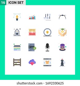 16 Flat Color concept for Websites Mobile and Apps islam; bezier; increase; anchor; service Editable Pack of Creative Vector Design Elements
