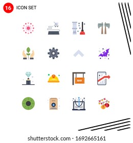 16 Concepto de color plano para los sitios web sobre energía móvil y de aplicaciones; planta; limpio; conservación; paquete editable de Canada con elementos de diseño de vectores creativos