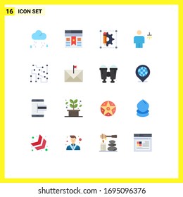 16 Flat Color concept for Websites Mobile and Apps biophysics; shower; creative; human; avatar Editable Pack of Creative Vector Design Elements