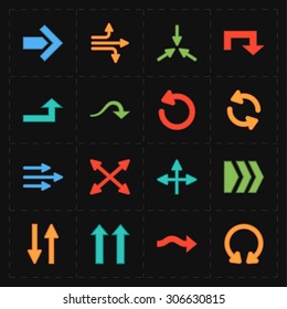 16 flat modern arrows