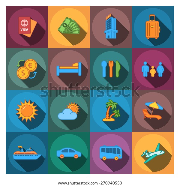 16 flat travel company
icons