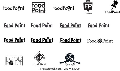 16 Food Point Logo Options