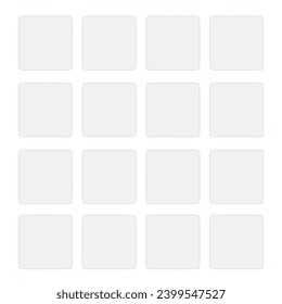 16 frames album for collage Vector Design Illustration template.