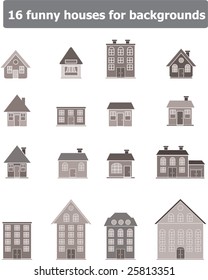 16 funny houses for backgrounds