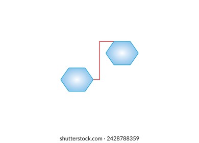 1,6 Glycosidic Branches Structure Scientific Design. Vector Illustration.	