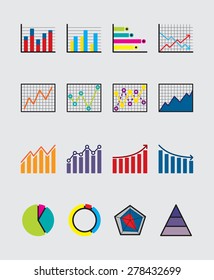 16 Graph icons color