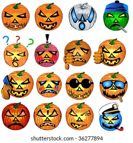 16 Halloween emotions.