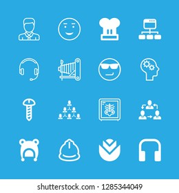 16 head icons with avatar and compact folding camera in this set