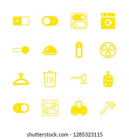 16 household icons with switch and hanger in this set