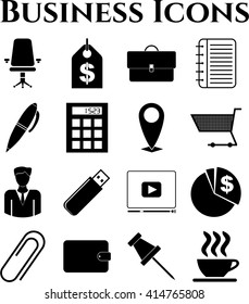 16 icon set. business Icons. Set of web Icons.