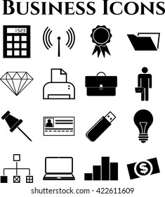 16 icon set. business Icons. Universal Modern Icons.