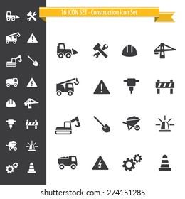 16 Icon Set - Construction Icons