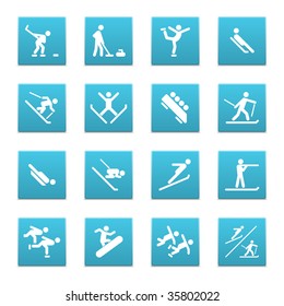 16 Icons With All The Sports That Has Been Announced As Part Of The 2010 Winter Olympics In Vancouver. Three Sets With Summer Sports Are Also Available In My Portfolio.