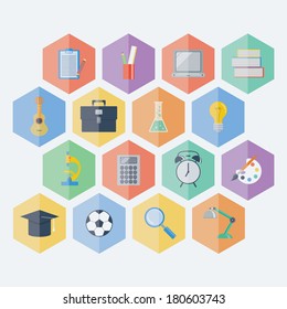 16 icons for Education school