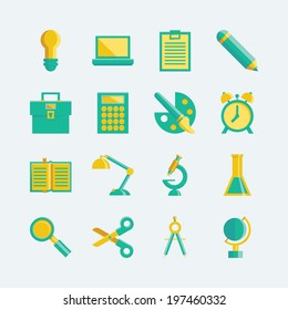 16 icons for Education school.vector EPS10