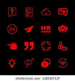 16 idea icons with gender and balloons in this set