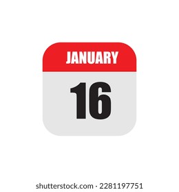 16 january icon with white background