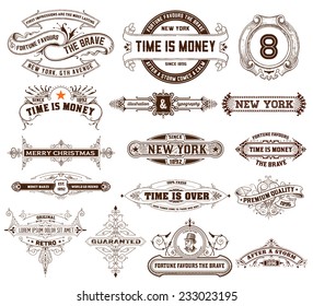 16 Labels and banners. Vector