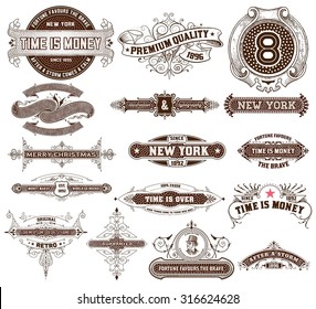 16 Labels and banners. Vector