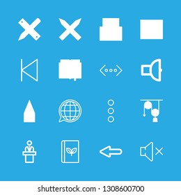 16 learn icons with physics and homework in this set