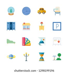 16 light icons with pantone and lockers in this set
