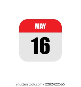 16 may icon with white background