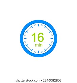 16 minute timers Clocks, Timer 16 min icon.