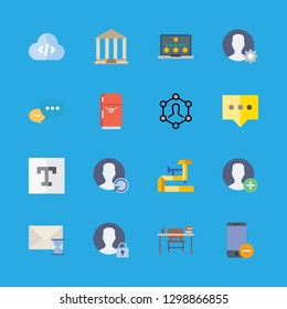 16 mobile icons with electronic and smartphone in this set