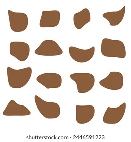 16 Diseño moderno de manchas irregulares líquidas eps 10