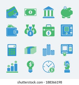 16 Money icons.Vector eps10