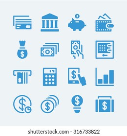 16 Money icons.Vector eps10