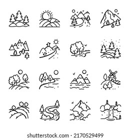 16 Nature Landscapes Doodles

icons