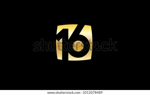 16 Number Gold Modern\
Logo